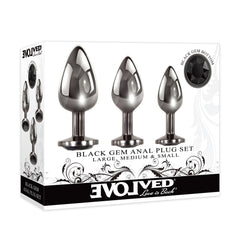 Evolved Black Gem Anal Plug Set